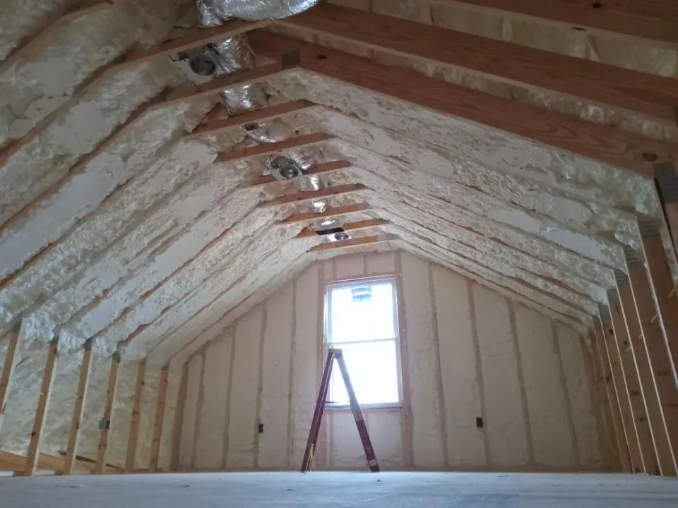 Spray foam roofing application for Crawl Space Insulation project in Middleborough